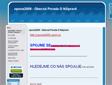 Tablet Screenshot of opona2009.netstranky.cz